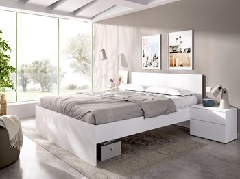 Estructura de cama ely blanco de 85x156x192 cm