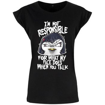 Psycho Penguin Camiseta manga larga Not Responsible para mujer