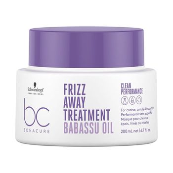 Tratamiento Frizz Away 200 ml - Schwarzkopf - Mascarilla con efectos antiencrespamiento y antihumedad para cabello rebelde y grueso.