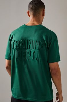 Camiseta Oversize Man Acitve Training Dept En Relieve, Verde