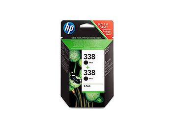 HP 338 - Cartucho de tinta original CB331EE, negro, pack de 2