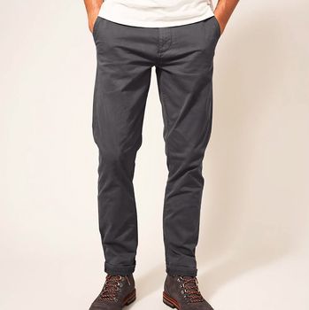 White Stuff Sutton Organic Chino Trousers - Dark Grey