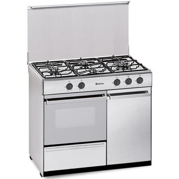 Meireles G 2940 VW Cocina de Gas Butano/Propano 4 Zonas 90cm + Horno 55L + Porta Bombonas Blanco