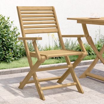 vidaXL Sillas de jardín plegables 2 uds madera acacia 54,5x61,5x86,5cm