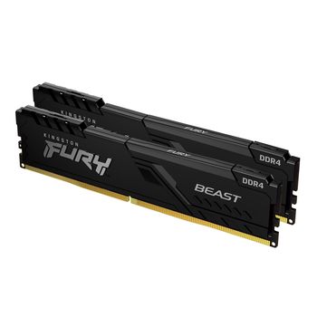 Memoria Ram Ddr4 16Gb 2X8Gb Kingston Hiperx Fury Blak Gaming / 3200 Mhz / Pc4-25600 / Cl16 Dimm