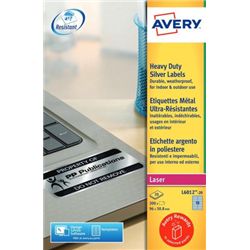 Avery Laser Labels 10 Per Sheet Silver [200 Labels] - L6012-20