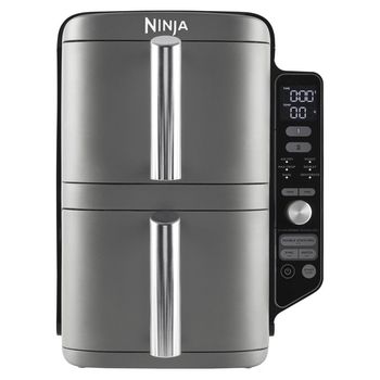 Ninja Double Stack XL Freidora de Aire Vertical con 2 Cajones Superpuestos 9.5L 2470W Gris