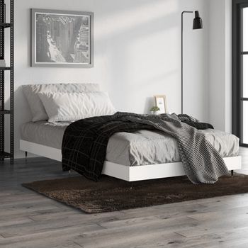 vidaXL Estructura de cama madera de ingeniería blanca 90x200 cm