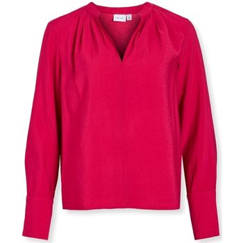 Vila Blusa Top Milla L/S - Cerise para mujer