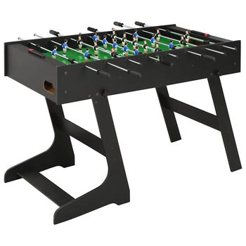 vidaXL Futbolín plegable negro 121x61x80 cm