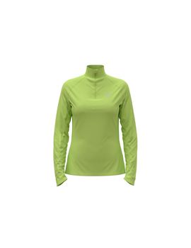 Sudadera de trail odlo mid layer essential 1/2 zip mujer verde