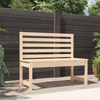 vidaXL Banco de jardín madera maciza de pino 109 cm