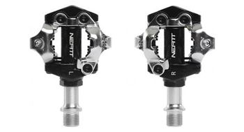 Pedales automaticos neatt mtb gravel spd negro plata