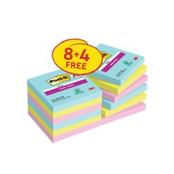 Post-it Super Sticky Notes Cosmic 76x76mm 90 Pack of 8 +4 FOC