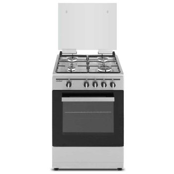 Sauber SCI41GB Cocina de Gas 4 Zonas + Horno Inox