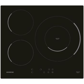 Infiniton IND3BK8G32 Placa de Inducción 3 Zonas 9 Niveles 8000W 59cm Negro