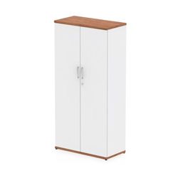 Impulse 1600mm Cupboard Walnut and White