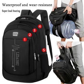 Mochila con cremallera de varias capas de moda, mochila de negocios de gran capacidad para computadora, mochila perfecta para viajar y trabajar