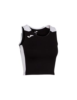 Top de running joma record ii mujer negro blanco