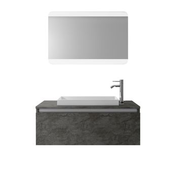 Mueble de baño de 3 piezas en melamina oxido