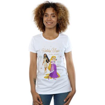 Disney Camiseta manga larga Princess Holiday Magic In My Heart para mujer