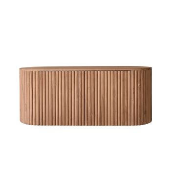 Mueble de baño flotante de madera de teca maciza de 140 cm