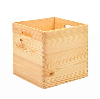 Caja dinamic de madera de pino natural 30x30x30 cm