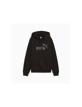 Sudadera puma ess+ animal hoodie fl mujer negro