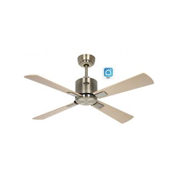 Ventilador De Techo Con Wifi Casafan 944121w Eco Neo Iii 103cm Bronce/arce Y Haya