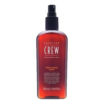 Prep & Prime Tonic - 250 ml - American Crew - Tónico de hidratación y control que prepara el cabello para corte y peinado.