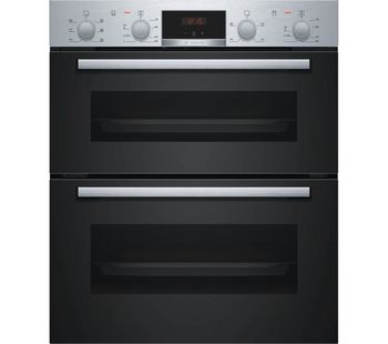 BOSCH NBS113BR0B Electric Built-under Double Oven - Stainless Steel, Stainless Steel