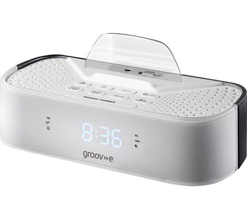 Time Curve GV-SP406-WE FM Clock Radio - White, White