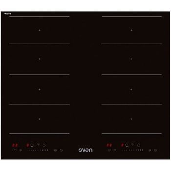 Svan SVI623FZ Placa de Inducción 4 Zonas Doble Flexizone 7400W 59cm Negro