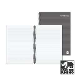 RHINO A4 Hardback Notebook Wirebound 160 Pages 8mm Lined