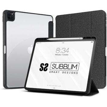 Subblim Clear Shock Case Funda Negra para iPad Pro 12.9