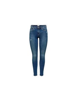 Pantalón only wauw mid skinny bj114-3 medium blue denim mujer