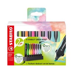 Stabilo Green Boss Desk Set Highlighter Assorted (Pack of 8) 6070/08-5