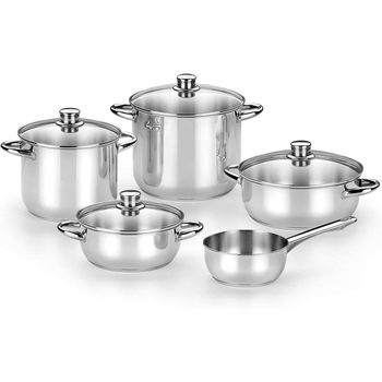 Monix Optima Batería de Cocina 5 Piezas Acero Inoxidable