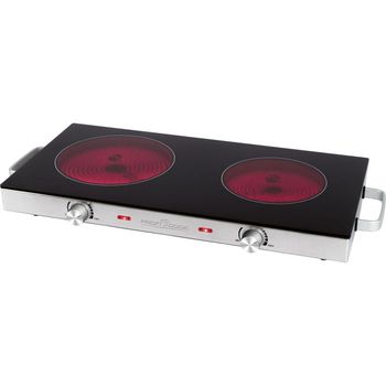 ProfiCook DKP 1211 Cocina Vitrocerámica Portátil de Doble Placa 2 Zonas 2.800W