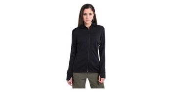 Chaqueta con capucha merino 260  p quantum  p negra para mujer icebreaker