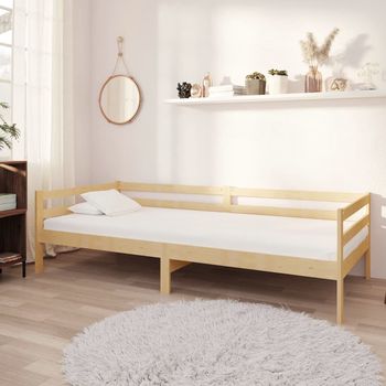 vidaXL Sofá cama sin colchón madera maciza de pino 90x200 cm