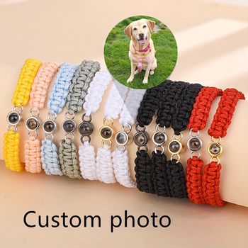 1pc Pulsera de proyección de fotos personalizada, pulsera para hombres, mujeres, parejas, familia, amigo. Regalos personalizados de Navidad y cumpleaños, regalo del día del padre.