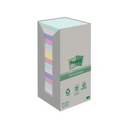 Post-it® Notes Recycled Pastel Rainbow Tower Pk16