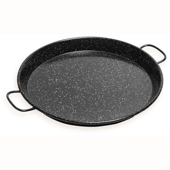 Briebe BRI-700550 Paellera Valenciana Inducción 50cm Acero Esmaltado Vitrocerámica Fuego Gas Negro