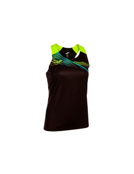 Camiseta de running joma tirantes elite x negro amarillo fluor ni