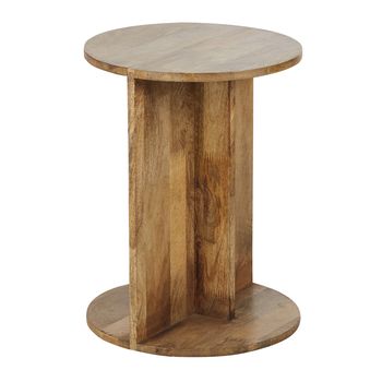 Mesa auxiliar de madera de mango