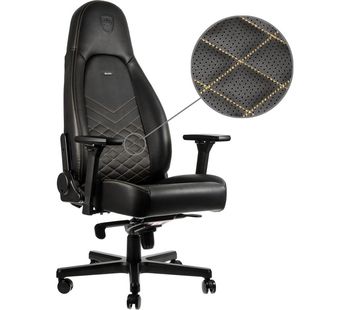 ICON Gaming Chair - Black & Gold, Black