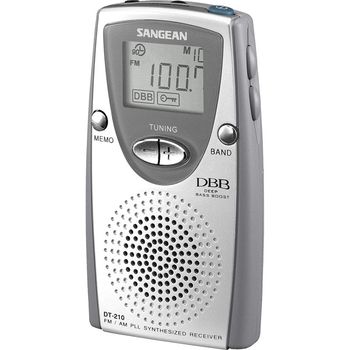 Sangean DT-210 Radio Portátil Plata