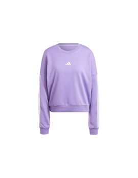 Sudadera adidas 3 bandas french terry swt mujer violeta/blanco