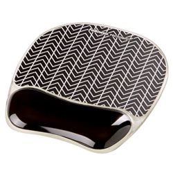 Fellowes Photo Gel Mouse Mat with Wrist Support Chevron 9653401